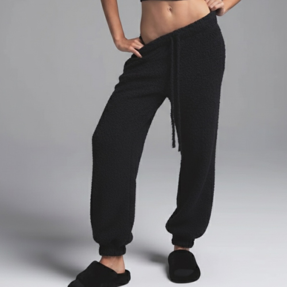 Reformation Teddy Jogger Sweatpants Organic Cotton Fluffy Cozy Loungewear XL
